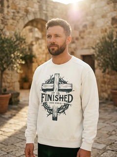 It Is Finished Cross Comfort Colors® Crewneck Sweatshirt - Hero Lifestyle