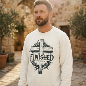It Is Finished Cross Comfort Colors® Crewneck Sweatshirt - Hero Lifestyle