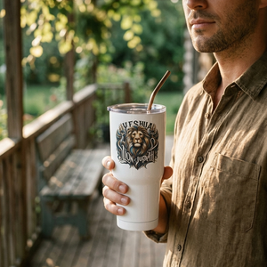 Yeshua The Lion of Judah 30oz Insulated Stainless Steel 30oz Stainless Steel Tumbler - front view
