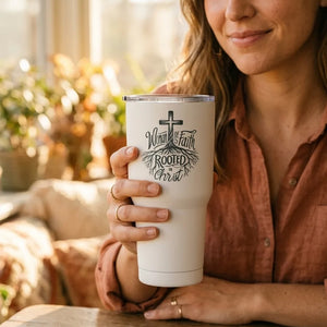 Woman of Faith Rooted in Christ 30oz Stainless Steel Tumbler - Hero Lifestyle