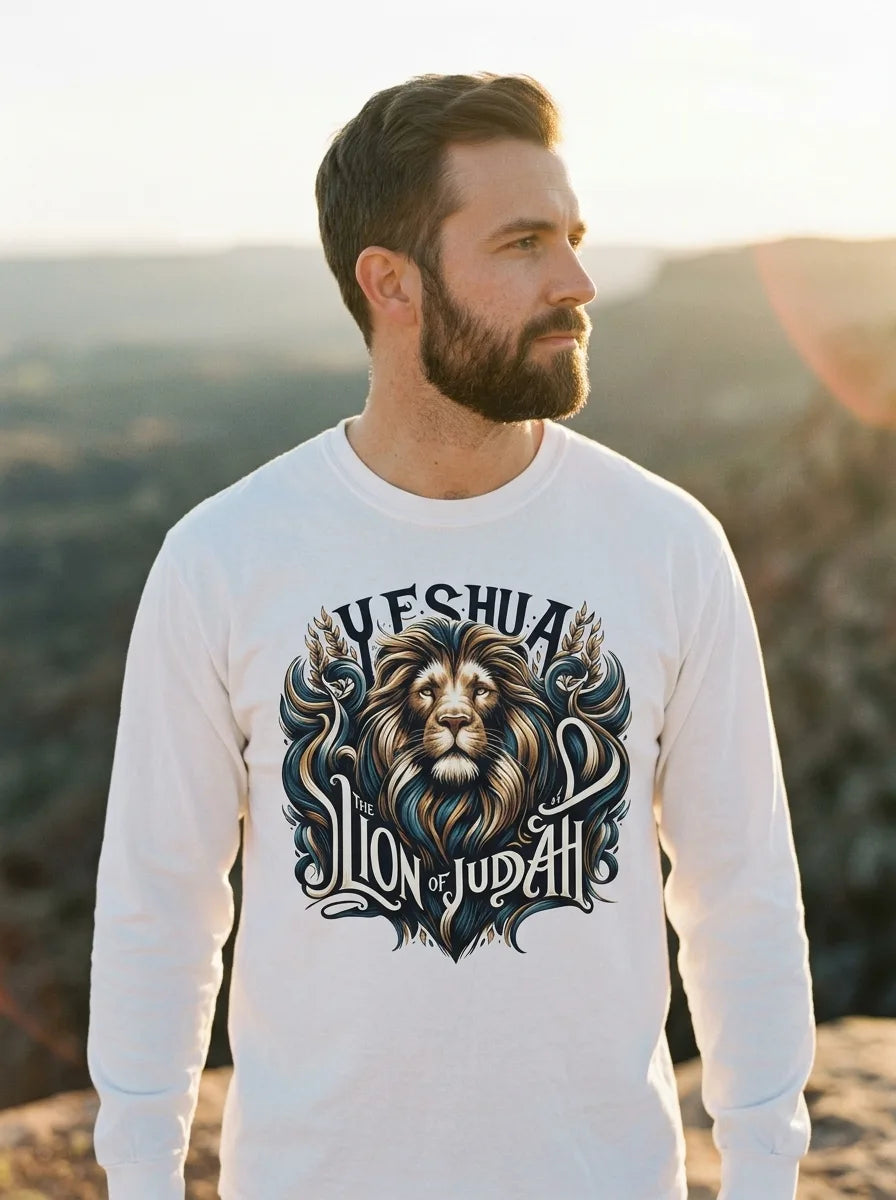 Yeshua: Lion of Judah Long Sleeve T-Shirt - Hero Lifestyle