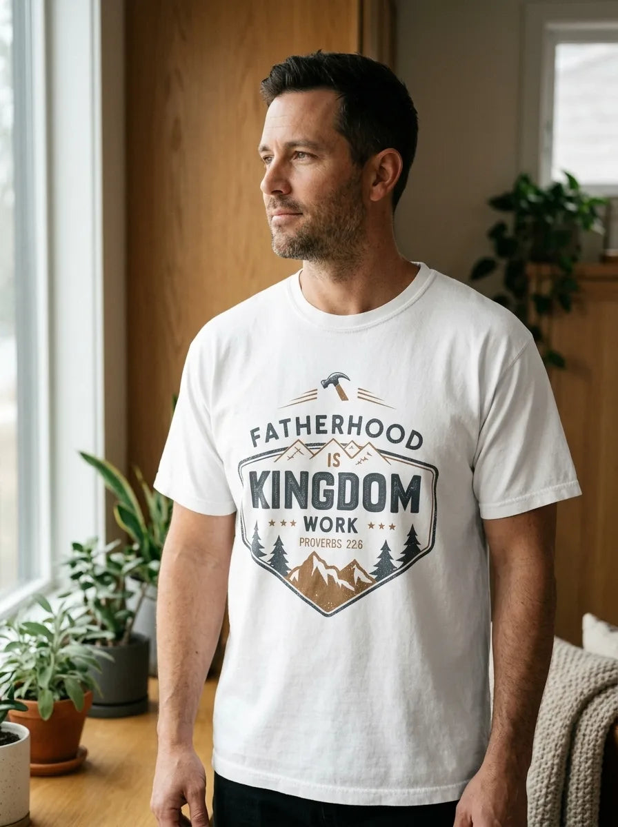 Fatherhood is Kingdom Work T-Shirt for Dads - Hero Lifestyle