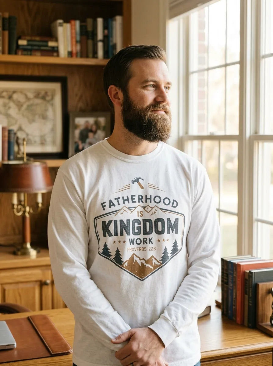 Fatherhood is Kingdom Work Long Sleeve Tee - Hero Lifestyle
