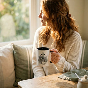 Woman of Faith Rooted in Christ Two-Tone Mug - Hero Lifestyle