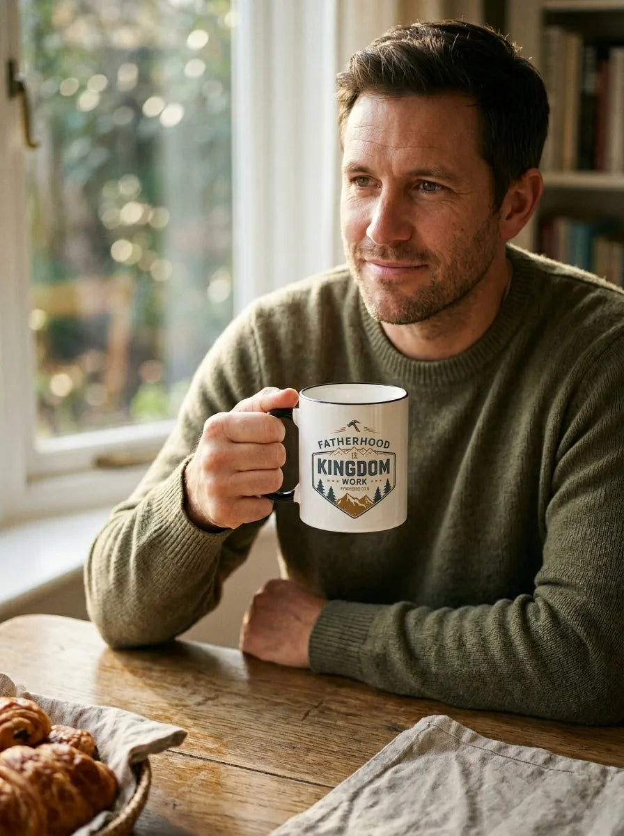 Fatherhood Is Kingdom Work Two-Tone Mug | Proverbs 22:6 - Hero Lifestyle