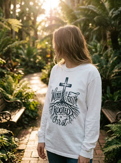 Woman of Faith Rooted in Christ Long Sleeve T-Shirt - Hero Lifestyle