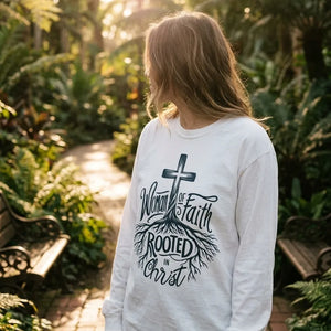 Woman of Faith Rooted in Christ Long Sleeve T-Shirt - Hero Lifestyle