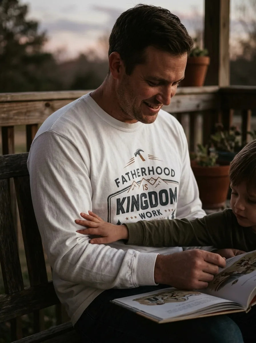 Fatherhood is Kingdom Work Long Sleeve Tee - Vibe Lifestyle