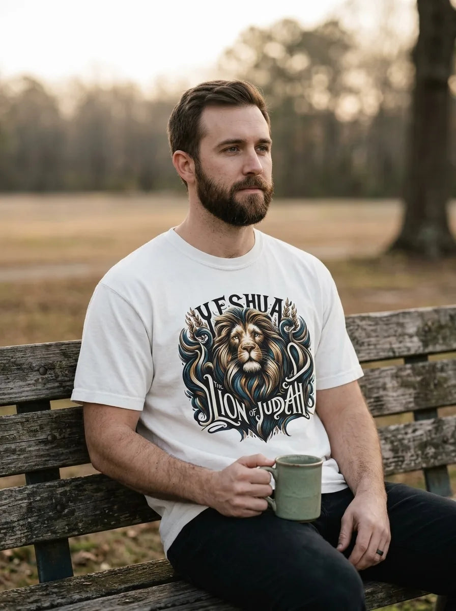 Yeshua Lion of Judah Tee | Comfort Colors Faith Shirt - Vibe Lifestyle