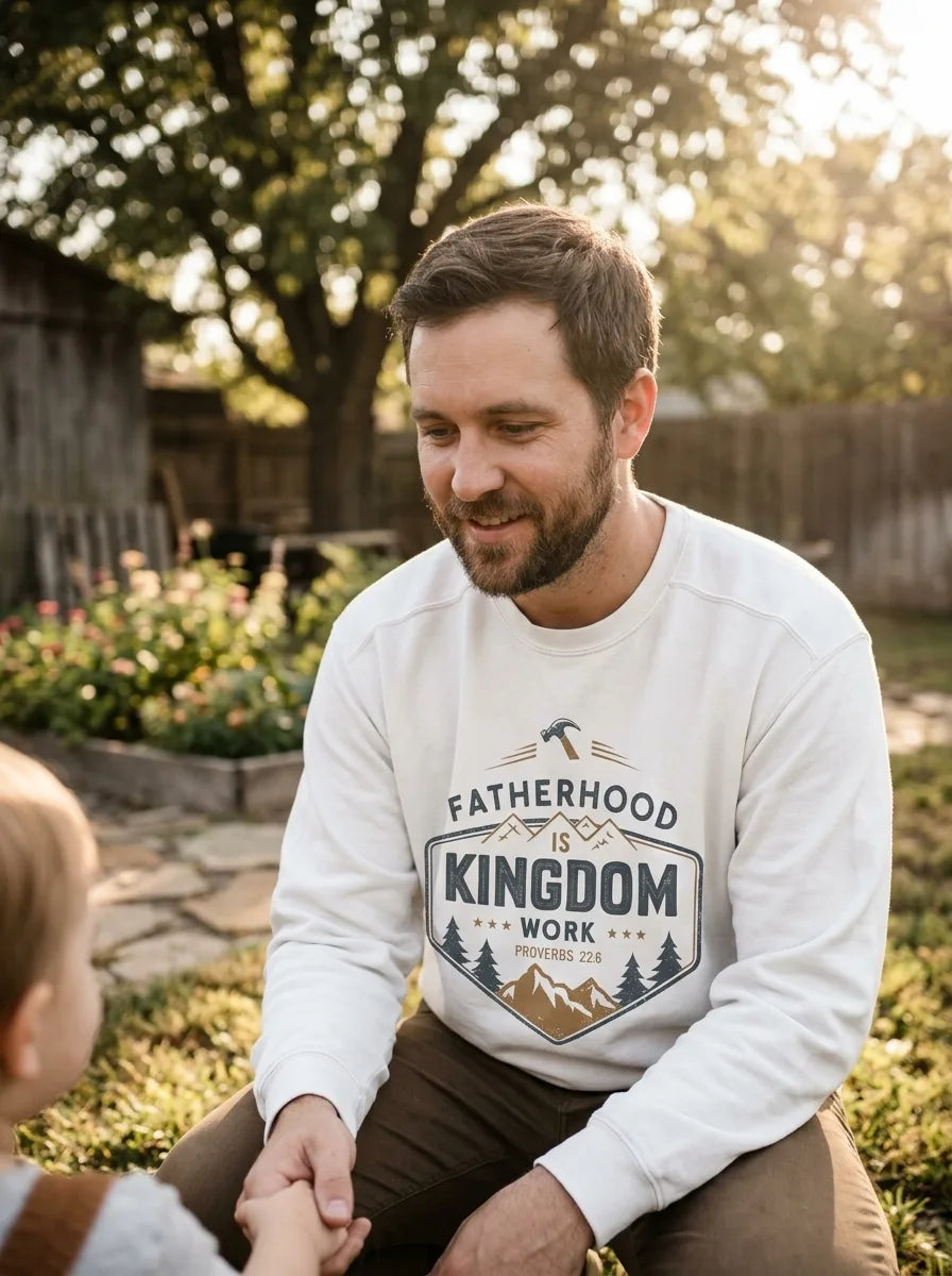 Fatherhood is Kingdom Work Sweatshirt | Comfort Colors - Vibe Lifestyle