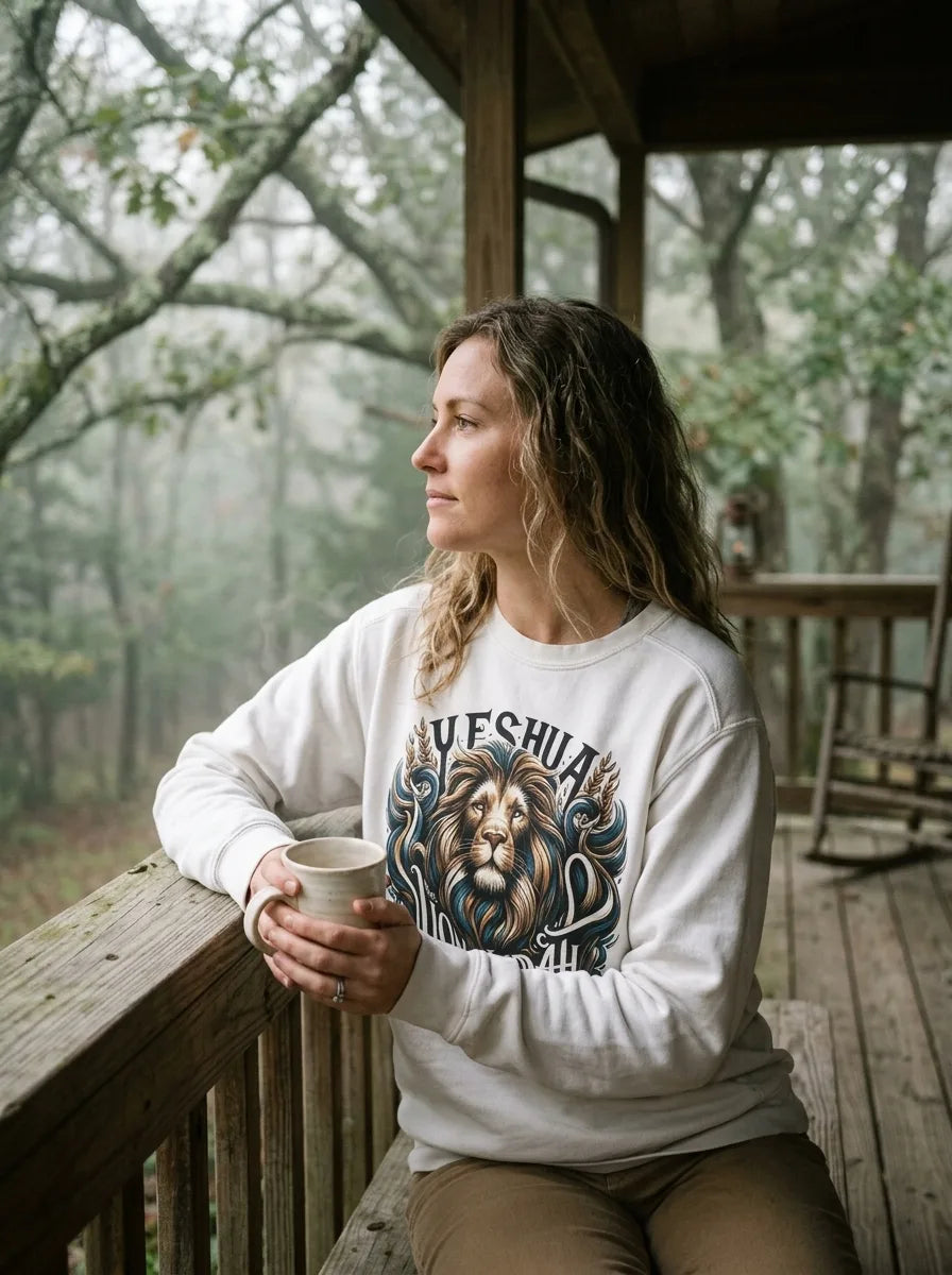 Yeshua Lion of Judah Bold Faith Sweatshirt - Vibe Lifestyle