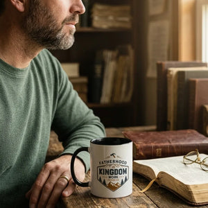 Fatherhood Is Kingdom Work Two-Tone Mug | Proverbs 22:6 - Vibe Lifestyle