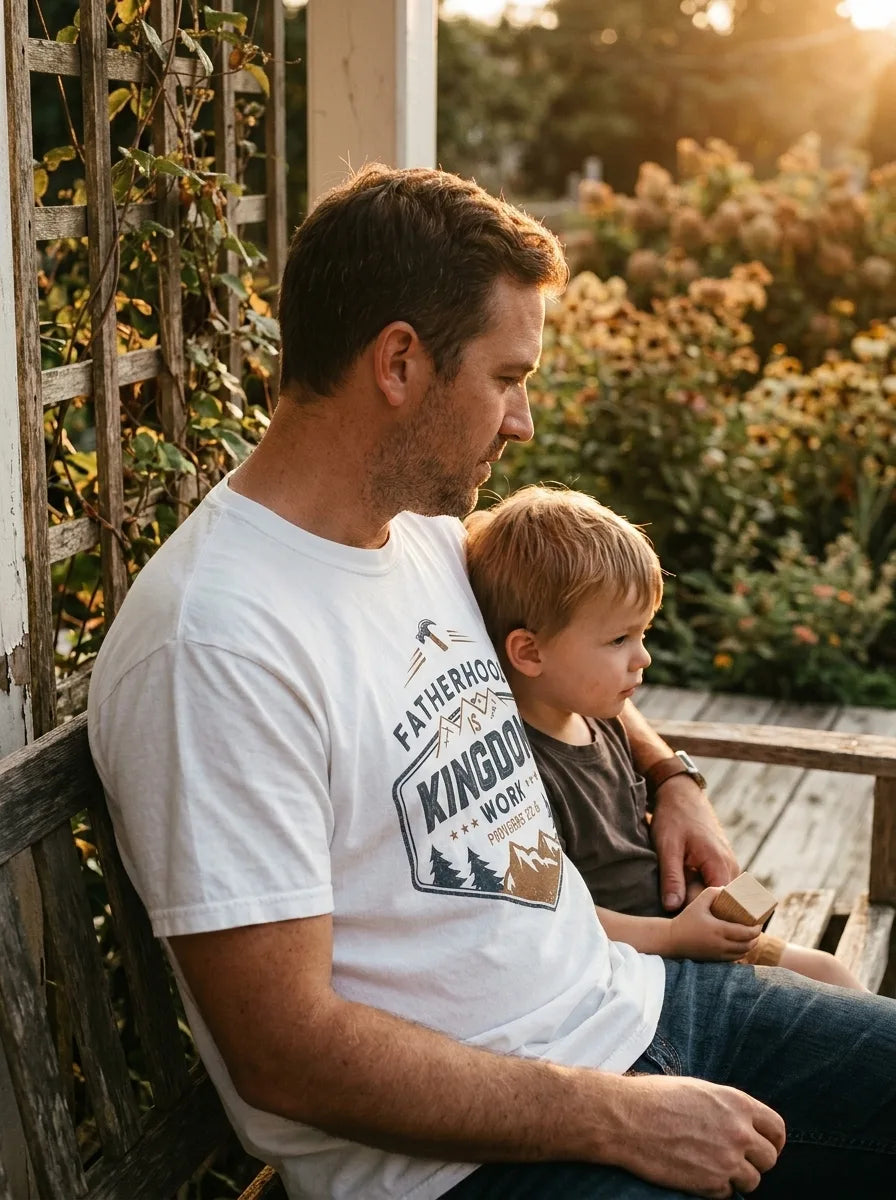 Fatherhood is Kingdom Work T-Shirt for Dads - Vibe Lifestyle