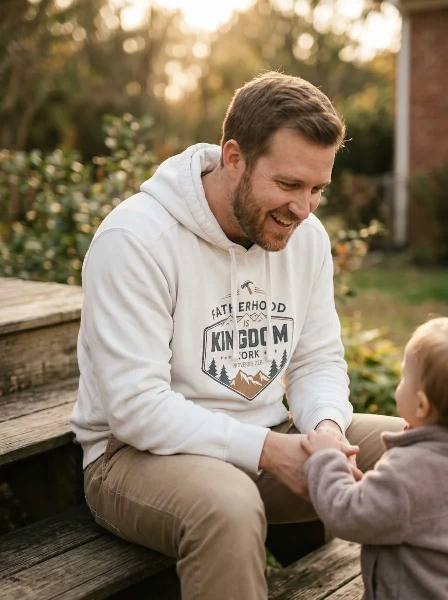 Fatherhood is Kingdom Work Men's Hoodie - Vibe Lifestyle